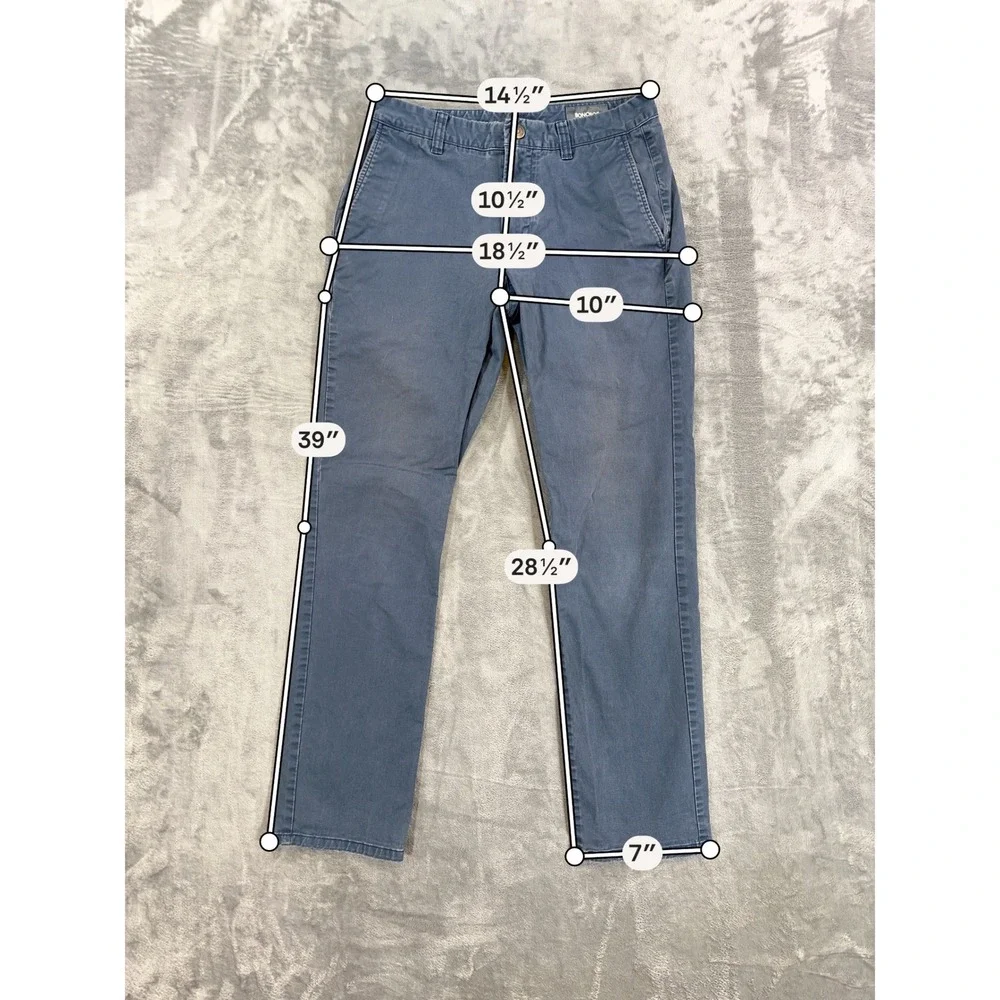 Bonobos Chino Pants Mens Size 29x30 Slate Blue Stretch Cotton